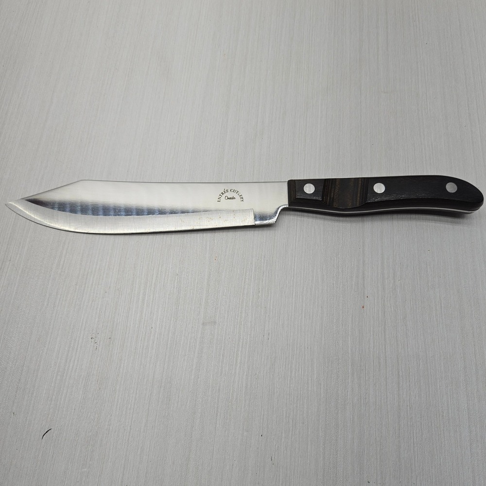 Oneida Entree Cutlery Butcher Knife 8‎ Inch Blade Full Tang Wood Handle Japan